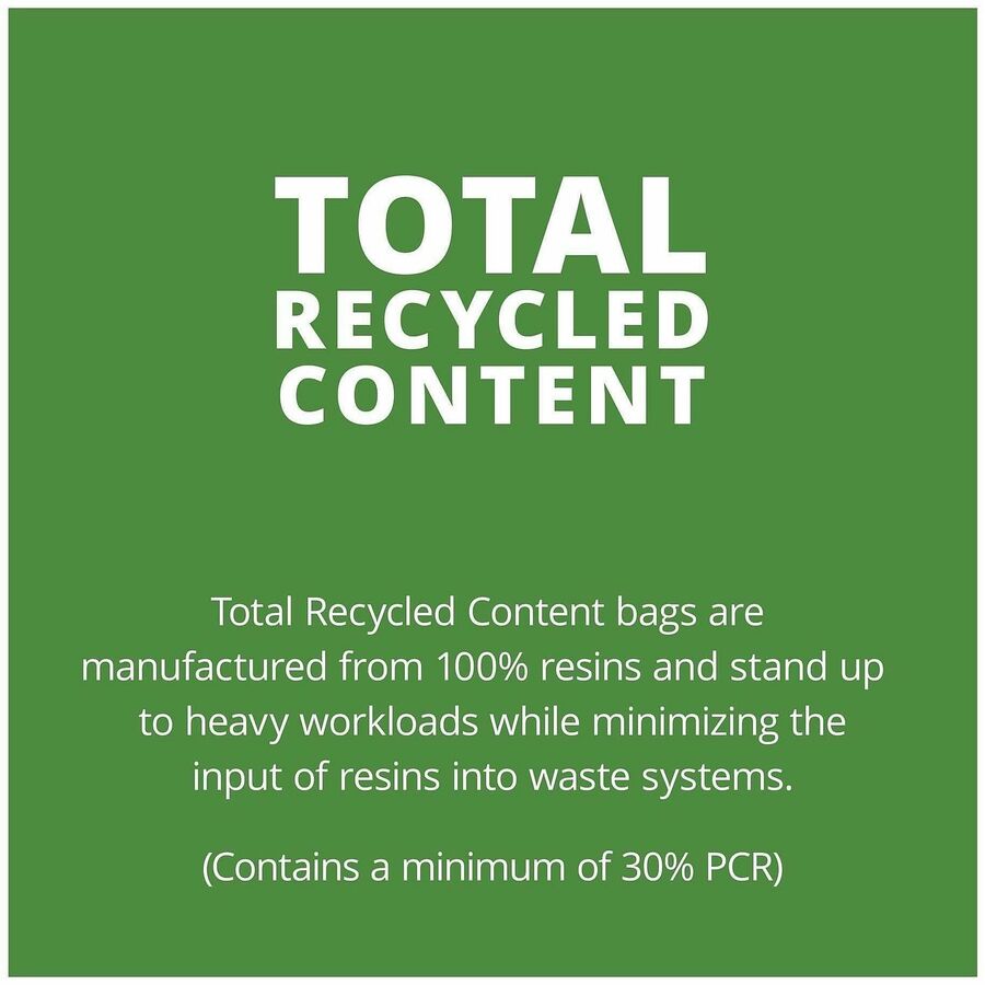 Stout Recycled Content Trash Bags - 60 gal/75 lb Capacity - 60" Length x 38" Width x 1.50 mil (38 Micron) Thickness - Brown - Office, Industry, Home - Recycled - 100 / Carton