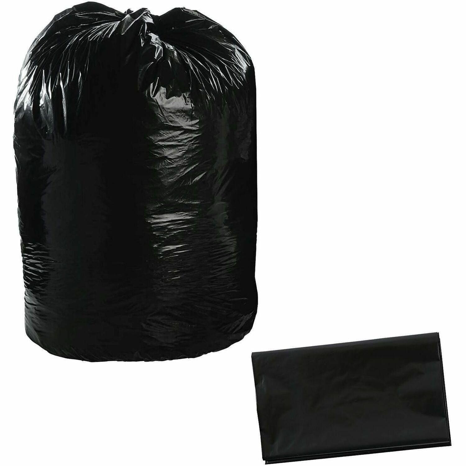 Stout Recycled Content Trash Bags - 65 gal/75 lb Capacity - 51" Length x 50" Width x 1.50 mil (38 Micron) Thickness - Brown - Office, Industry, Home - Recycled - 100 / Carton