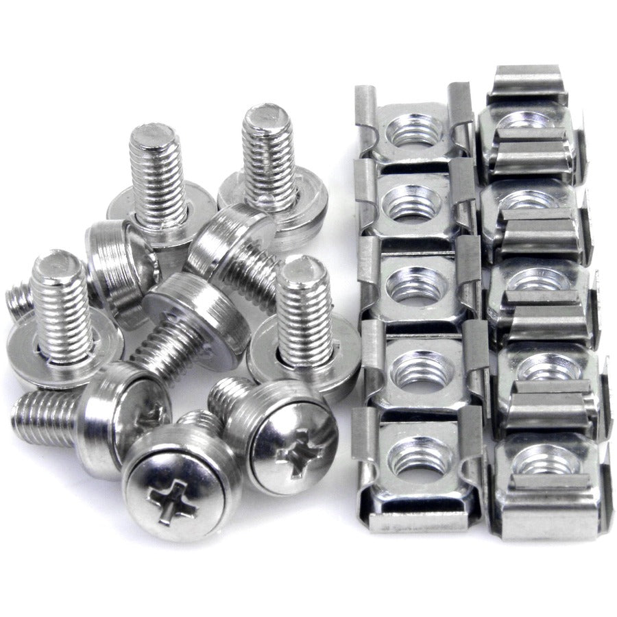 StarTech.com 50 Pkg M6 Mounting Screws and Cage Nuts for Server Rack Cabinet