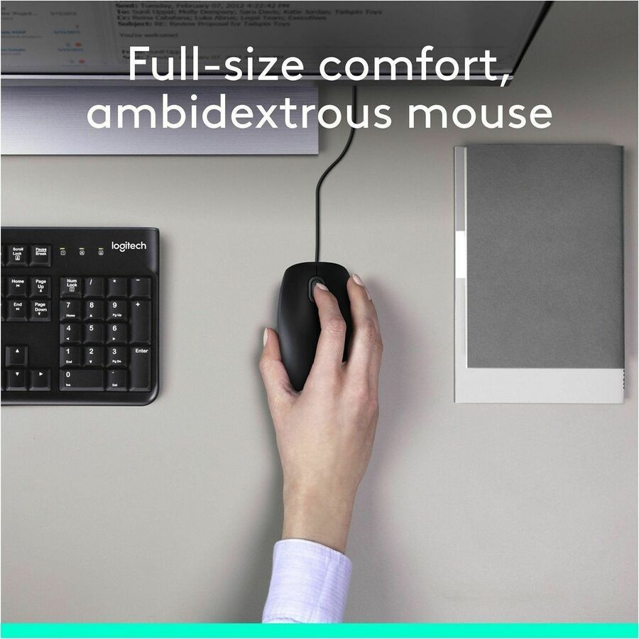 USB Cable Keyboard - 104 Key - USB Cable Mouse - Optical - 1000 dpi - 3 Button - Scroll Wheel - Compatible with Computer for PC - 1 Each