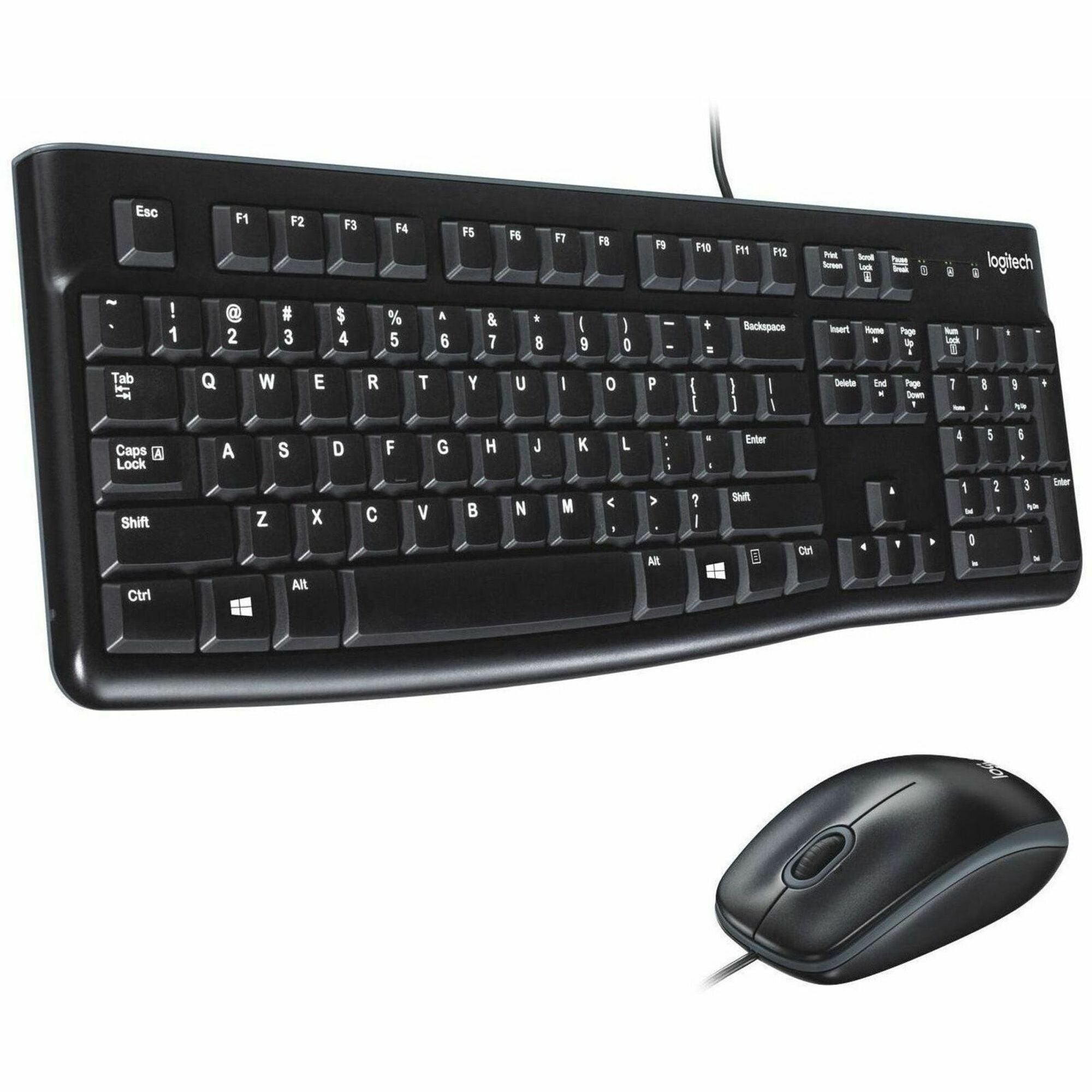 USB Cable Keyboard - 104 Key - USB Cable Mouse - Optical - 1000 dpi - 3 Button - Scroll Wheel - Compatible with Computer for PC - 1 Each