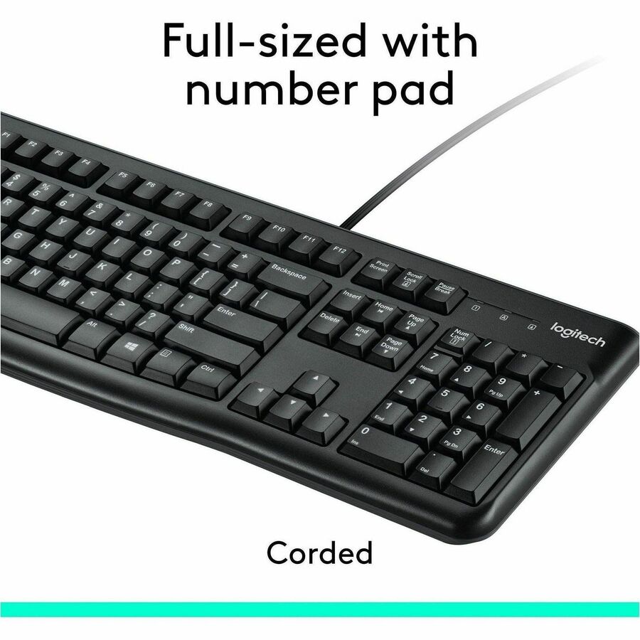 USB Cable Keyboard - 104 Key - USB Cable Mouse - Optical - 1000 dpi - 3 Button - Scroll Wheel - Compatible with Computer for PC - 1 Each