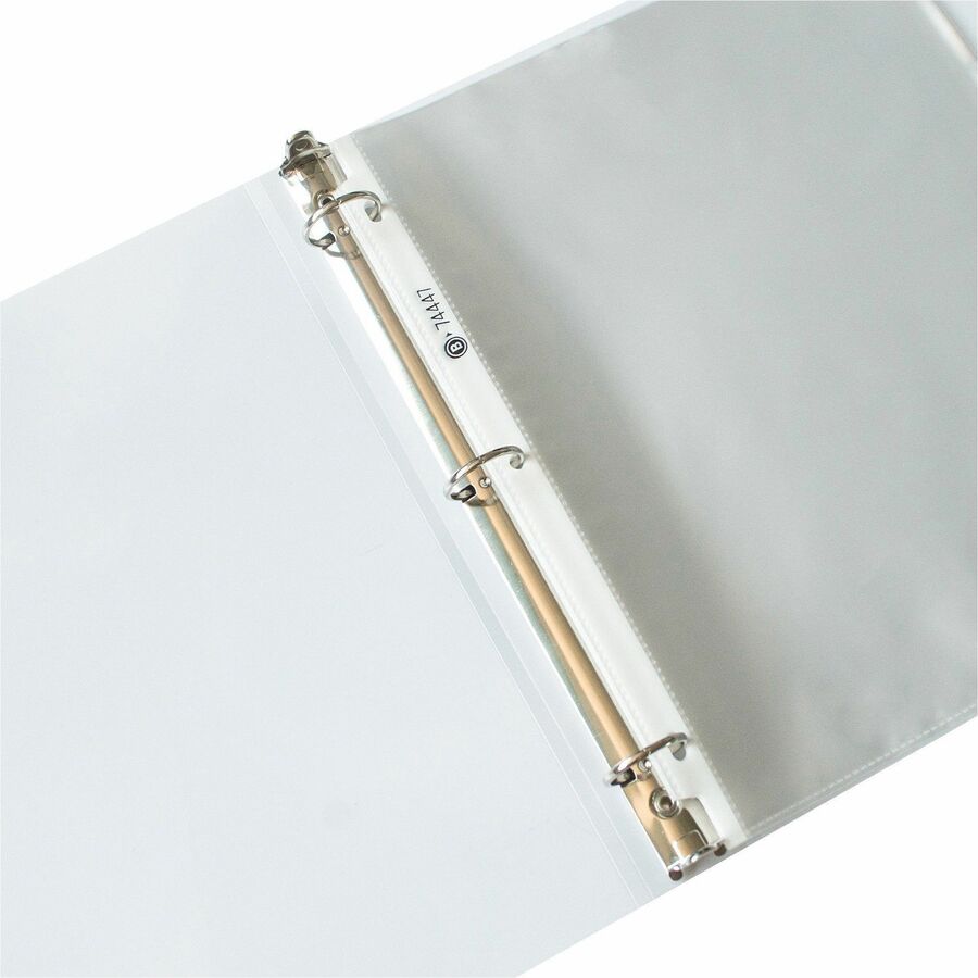 Business Source Economy Weight Sheet Protectors - 11" Height x 9" Width x 2 mil Thickness - For Letter 8 1/2" x 11" Sheet - Ring Binder - Rectangular - Semi Clear - Polypropylene - 100 / Pack