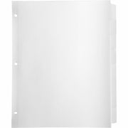 Business Source Reinforced Hole Punched Indexes - 8 Write-on Tab(s) - 8 Tab(s)/Set - 3 Hole Punched - White Divider - White Tab(s) - 100% Recycled - Non-laminated, Mylar Reinforcement - 1 Box
