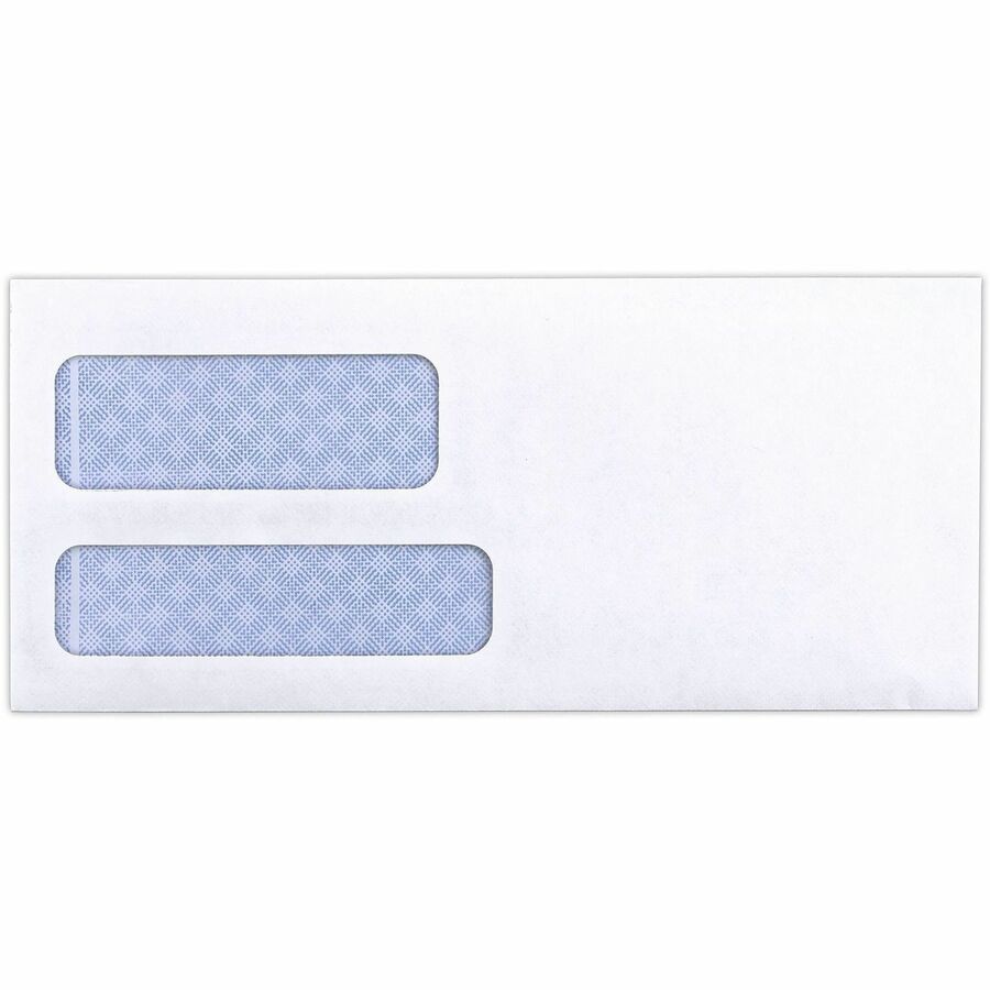 Business Source No. 9 Double Window Invoice Envelopes - Double Window - #9 - 8 7/8" Width x 3 7/8" Length - 24 lb - White - 500 / Box