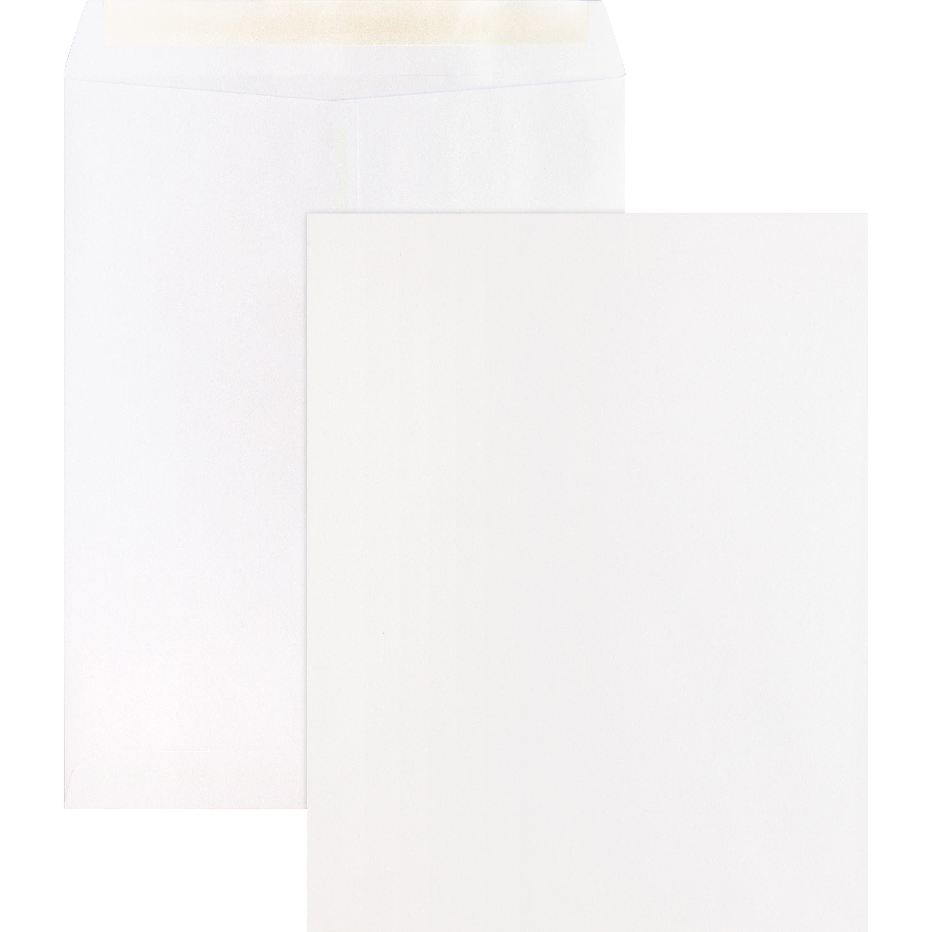 Catalog - 10" Width x 13" Length - 28 lb - Peel & Seal - White - Wove - 100 / Box