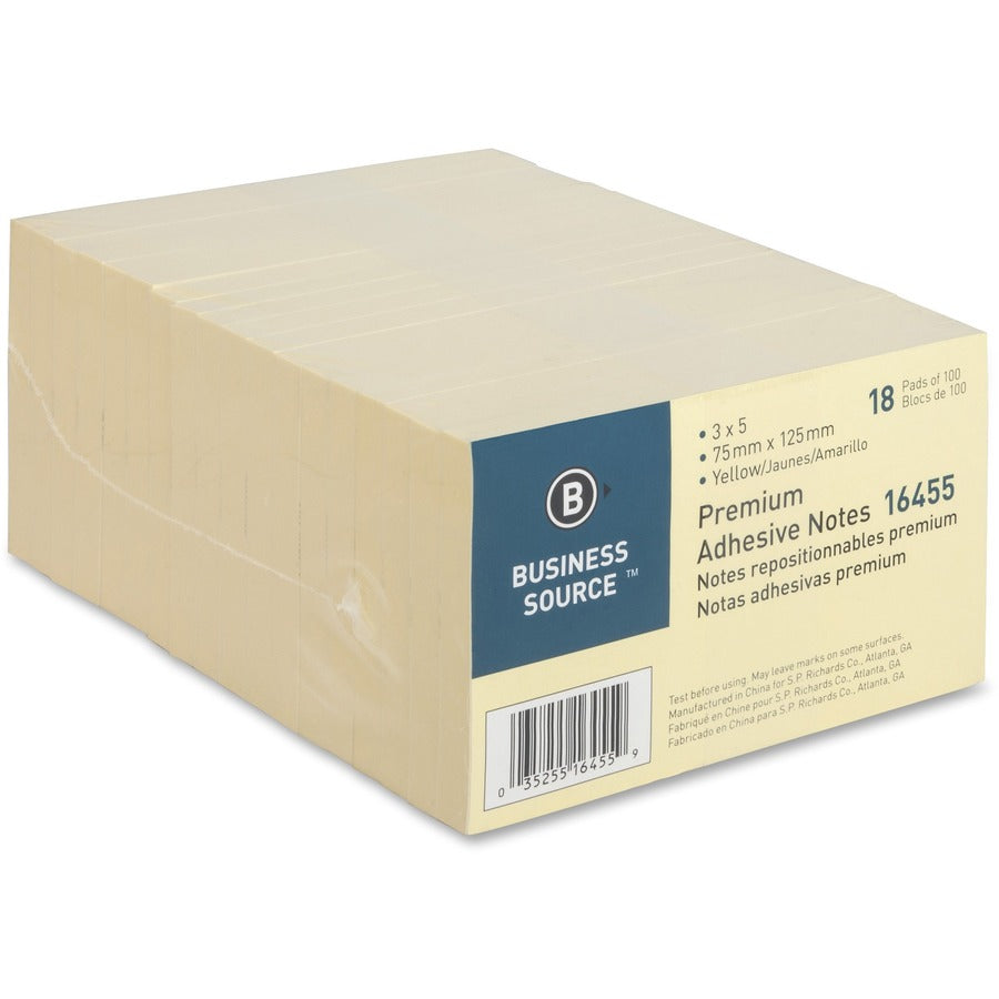 Business Source Repositionable Notes
