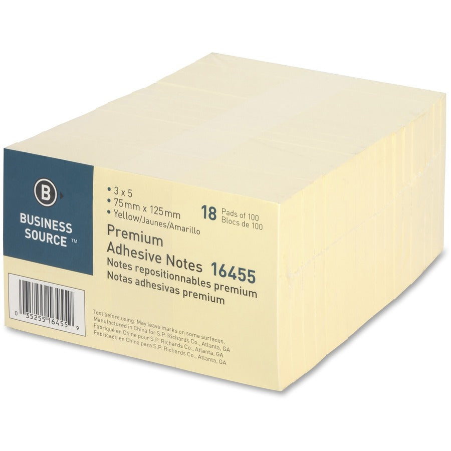Business Source Repositionable Notes