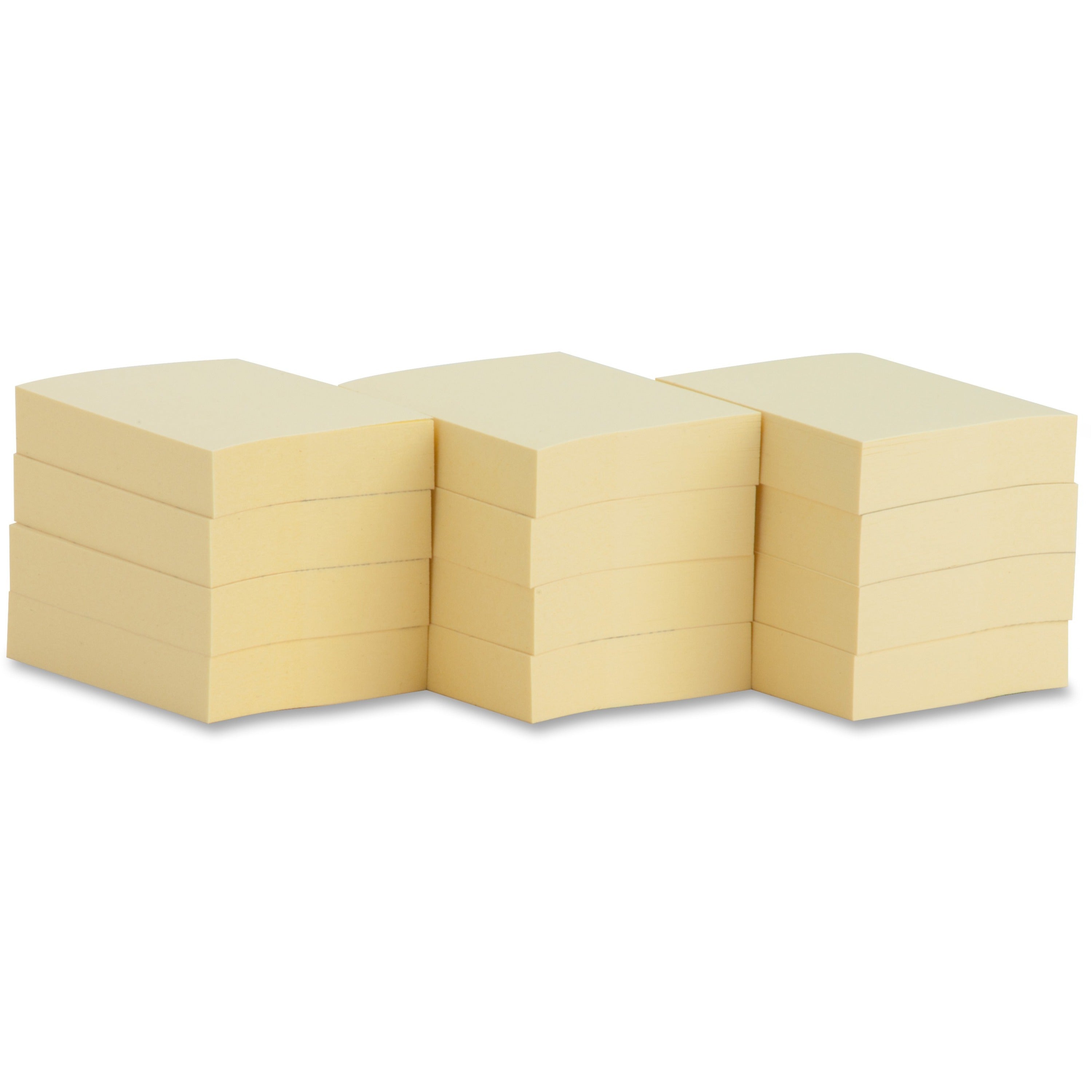 Business Source Yellow Repositionable Adhesive Notes - 1 7/8" Flag/Note Width x 1 3/8" Flag/Note Length - Rectangle - Yellow - Repositionable, Solvent-free Adhesive - 1 Pack