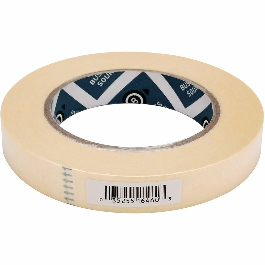 Business Source Utility-purpose Masking Tape - 60 yd Length x 0.75" Width - 3" Core - Tan - Crepe Paper Backing - For Bundling, Holding, Sealing, Masking - 1 Roll