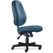 9 to 5 Seating Agent 1660 Armless Mid-Back Task Chair - Peacock Seat Color - Polyester Seat Material - Acrylic Back Material - 5-star Base - 1 Each