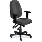 9 to 5 Seating Agent 1660 Mid-Back Task Chair with Arms - Coal Seat Color - Polyester Seat Material - Acrylic Back Material - 5-star Base - 1 Each