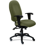 9 to 5 Seating Logic 1780 High-Back Task Chair with Arms - Fern Seat Color - Polyester Seat Material - Acrylic Back Material - 5-star Base - 1 Each