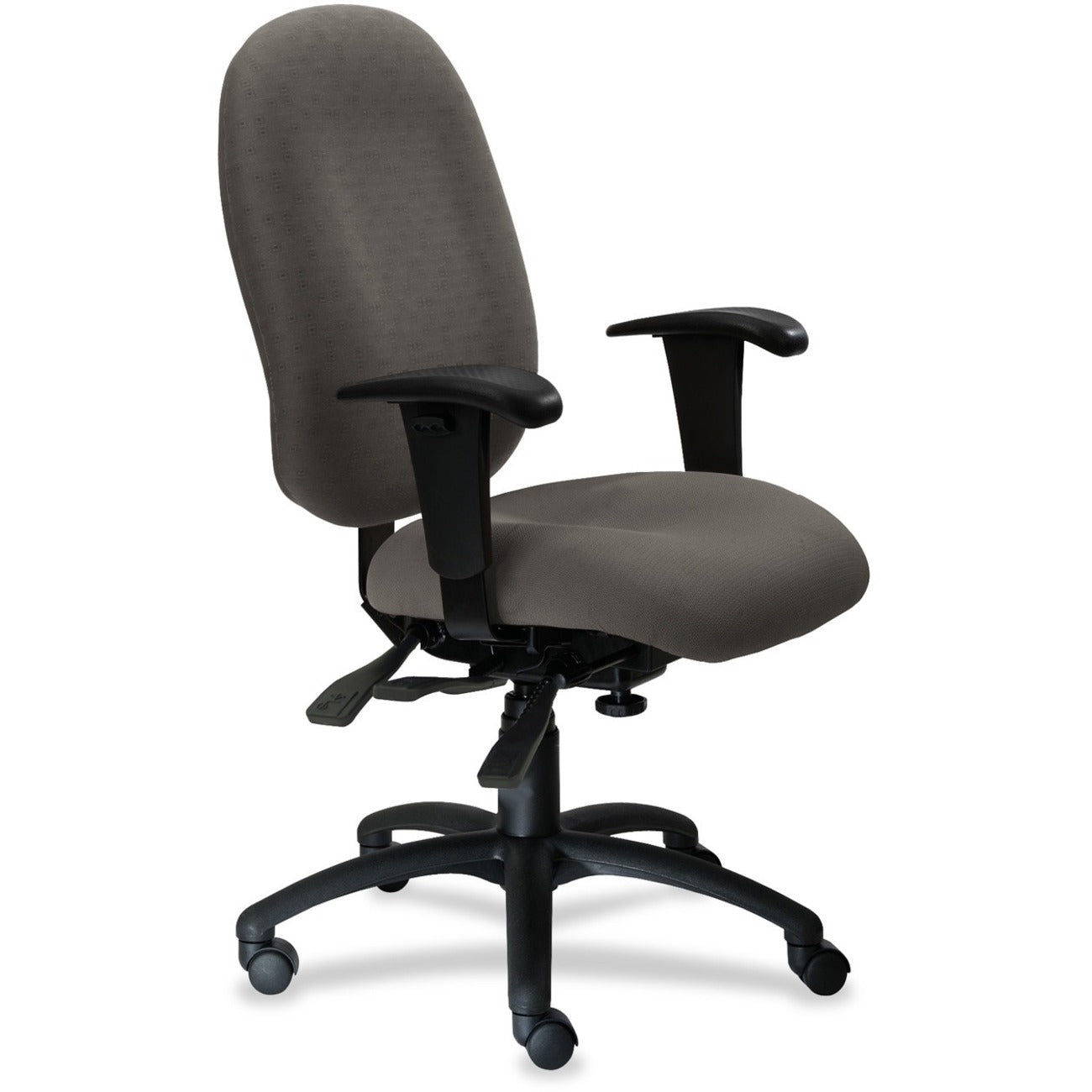 9 to 5 Seating Logic 1780 High-Back Task Chair with Arms - Lead Seat Color - Polyester Seat Material - Acrylic Back Material - 5-star Base - 1 Each