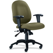 9 to 5 Seating Logic 1760 Mid-Back Task Chair with Arms - Fern Seat Color - Polyester Seat Material - Acrylic Back Material - 5-star Base - 1 Each