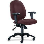 9 to 5 Seating Logic 1760 Mid-Back Task Chair with Arms - Plum Seat Color - Polyester Seat Material - Acrylic Back Material - 5-star Base - 1 Each