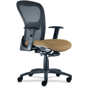 9 to 5 Seating Strata 1560 Mid Back Mesh Chair with Silver Accent - Champagne Seat Color - Polyester Seat Material - Acrylic Back Material - 5-star Base - 1 Each