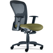 9 to 5 Seating Strata 1560 Mid Back Mesh Chair with Silver Accent - Fern Seat Color - Polyester Seat Material - Acrylic Back Material - 5-star Base - 1 Each