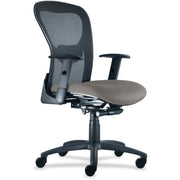 9 to 5 Seating Strata 1560 Mid Back Mesh Chair with Silver Accent - Lead Seat Color - Polyester Seat Material - Acrylic Back Material - 5-star Base - 1 Each