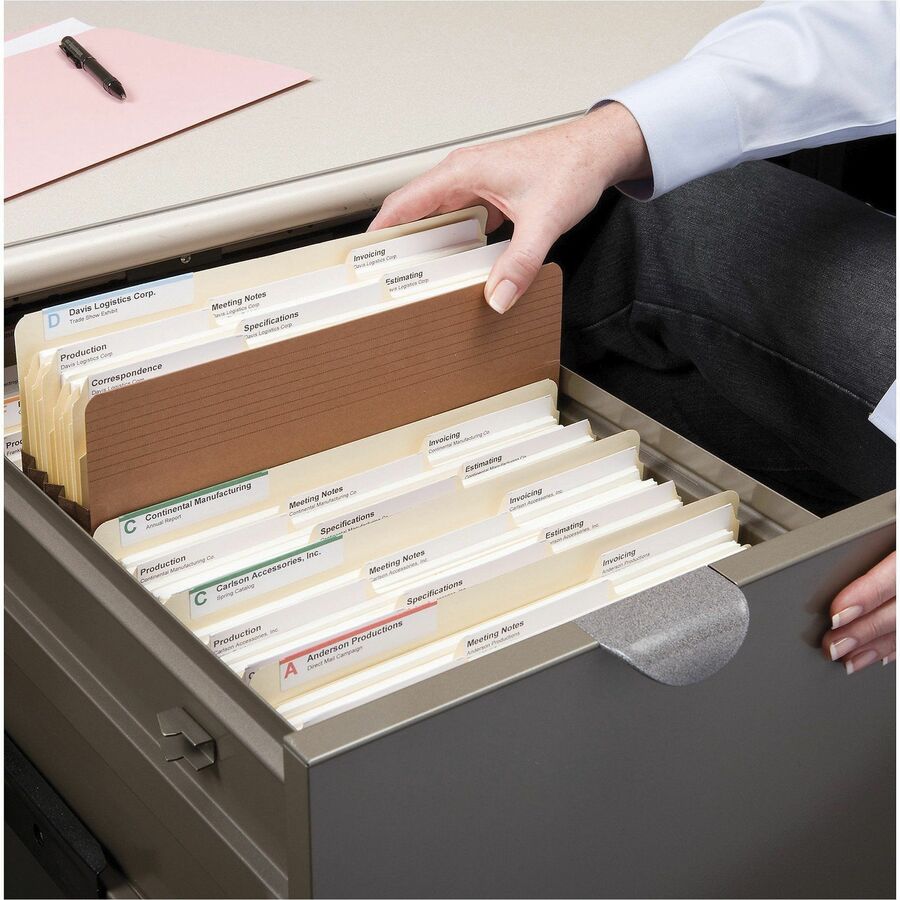 Smead Easy Grip Straight Tab Cut Legal Recycled File Pocket - 8 1/2" x 14" - 1 3/4" Expansion - Redrope - Tear Proof, Tear Resistant, Reinforced Gusset - 30% Recycled - 25 / Box