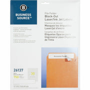 3 7/16" Length - Permanent Adhesive - Laser, Inkjet - White - Lignin-free - 30 / Sheet - 750 / Pack