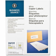 1" Width x 2 13/16" Length - Rectangle - White - Lignin-free, Jam-free - 33 / Sheet - 3300 / Pack