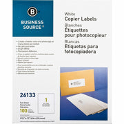 8 1/2" Width x 11" Length - Rectangle - White - Lignin-free, Jam-free - 1 / Sheet - 100 / Pack