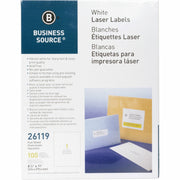 8 1/2" Width x 11" Length - Permanent Adhesive - Rectangle - Laser, Inkjet - White - Lignin-free, Jam-free - 1 / Sheet - 100 Total Sheets - 100 / Pack