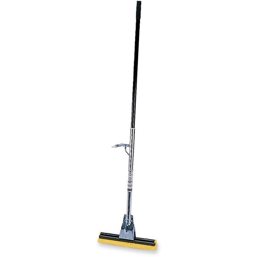 Rubbermaid Commercial 12" Head Steel Sponge Mop - 12" Width Cellulose Head Steel Handle - Refillable - 1 Each