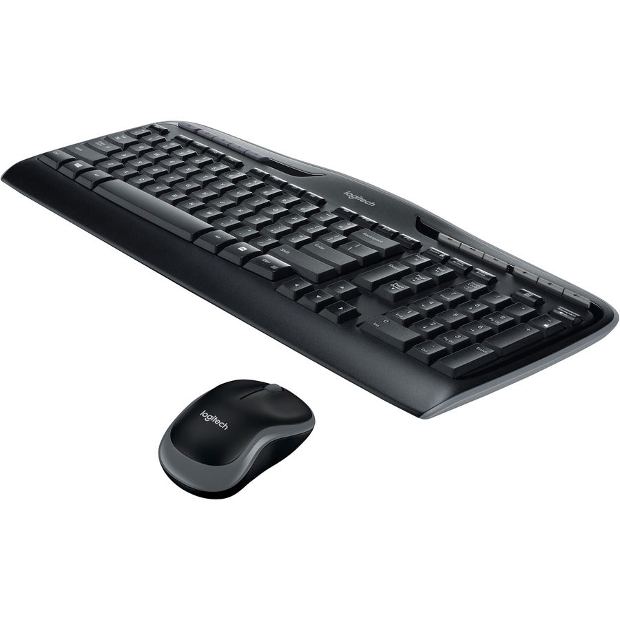 USB Wireless RF 2.40 GHz Keyboard - 115 Key - Black - USB Wireless RF Mouse - Optical - Scroll Wheel - Black - Multimedia, Calculator, Media Player, Email Hot Key(s) - AA, AAA - Compatible with Computer for PC - 1 Each