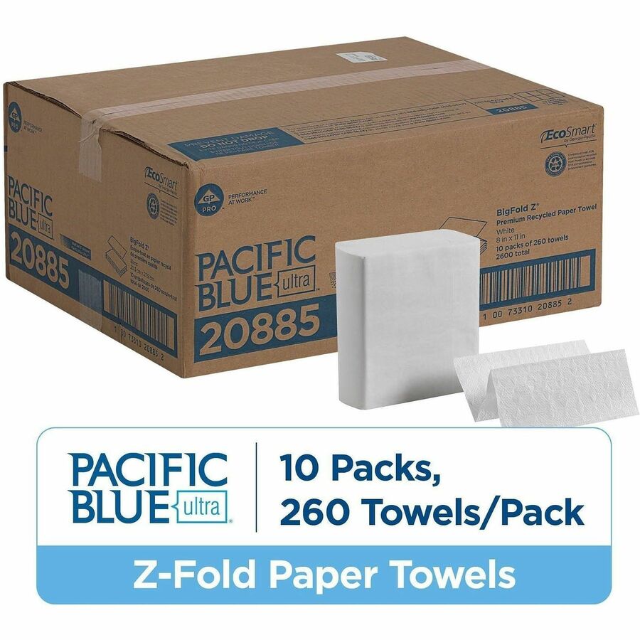 8" Width x 11" Length - White - Paper - 260/Pack - 10 / Carton