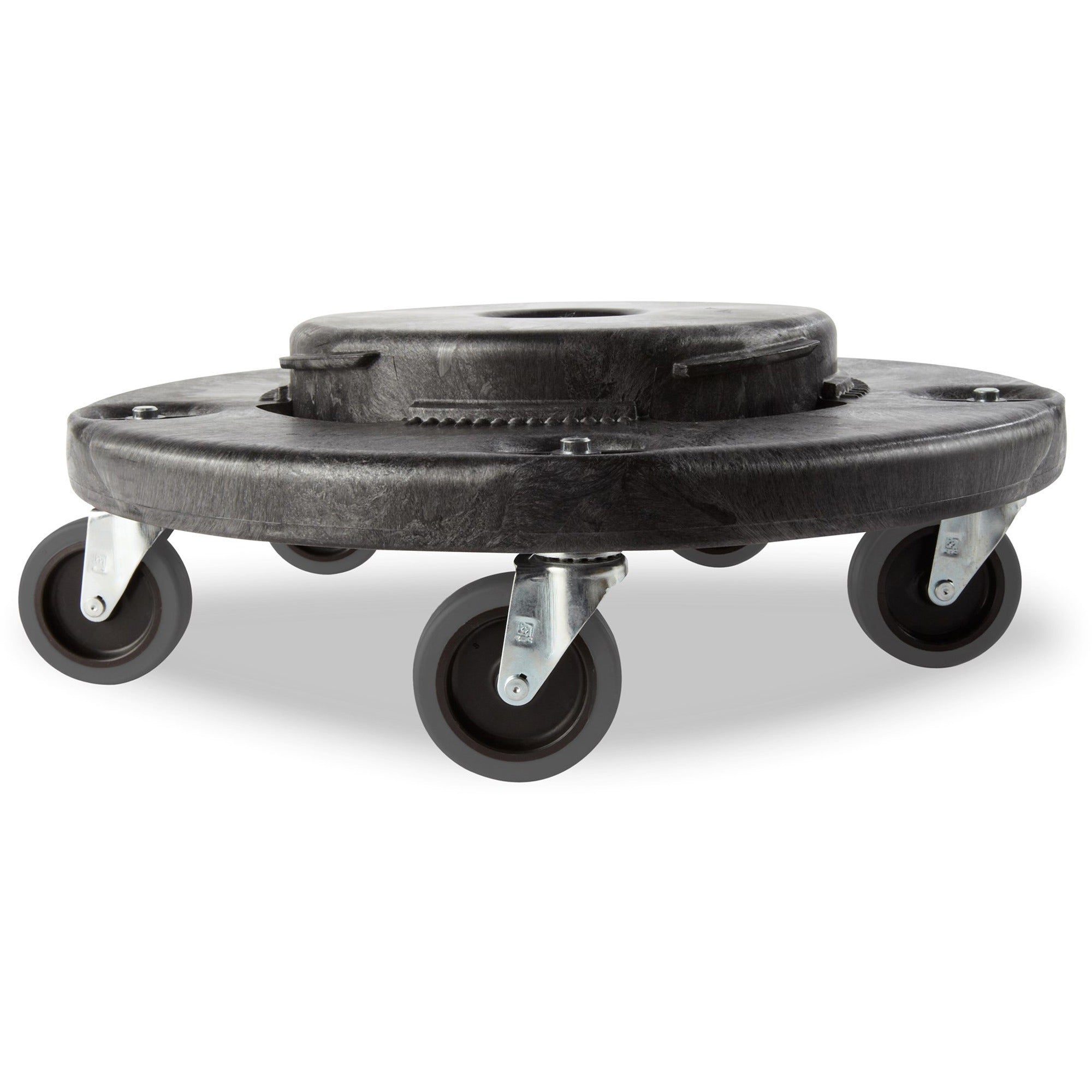 Rubbermaid Commercial Brute Quiet Dolly - 350 lb Load Capacity - Plastic - 6.60" Height - Black - 1 Each