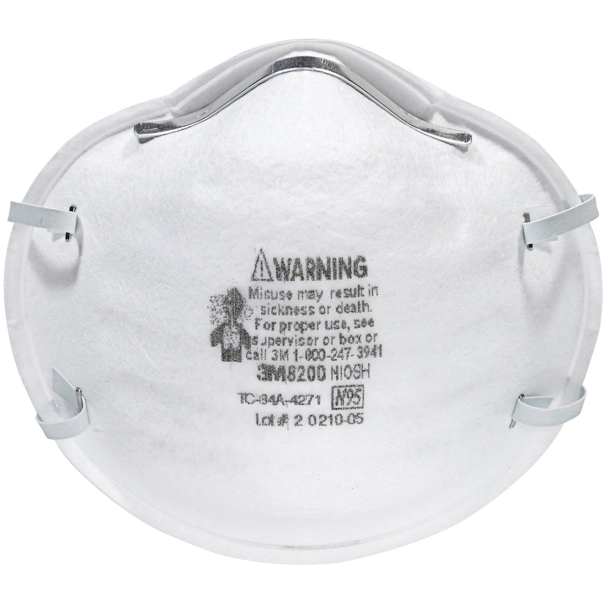 Standard - Allergen, Dust Protection - White - Lightweight, Disposable, Adjustable Nose Clip, Comfortable - 20 / Box