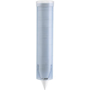 16" Tube - Pull Dispensing - Wall Mountable - Frosted Blue, Transparent - Plastic - 1 Each
