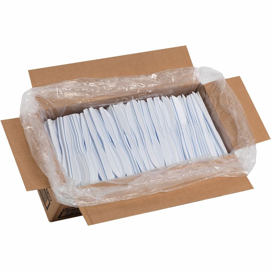 Dixie Medium-weight Disposable Knives by GP Pro - Utility Knife - 1 x Utility Knife - White - 1 Carton