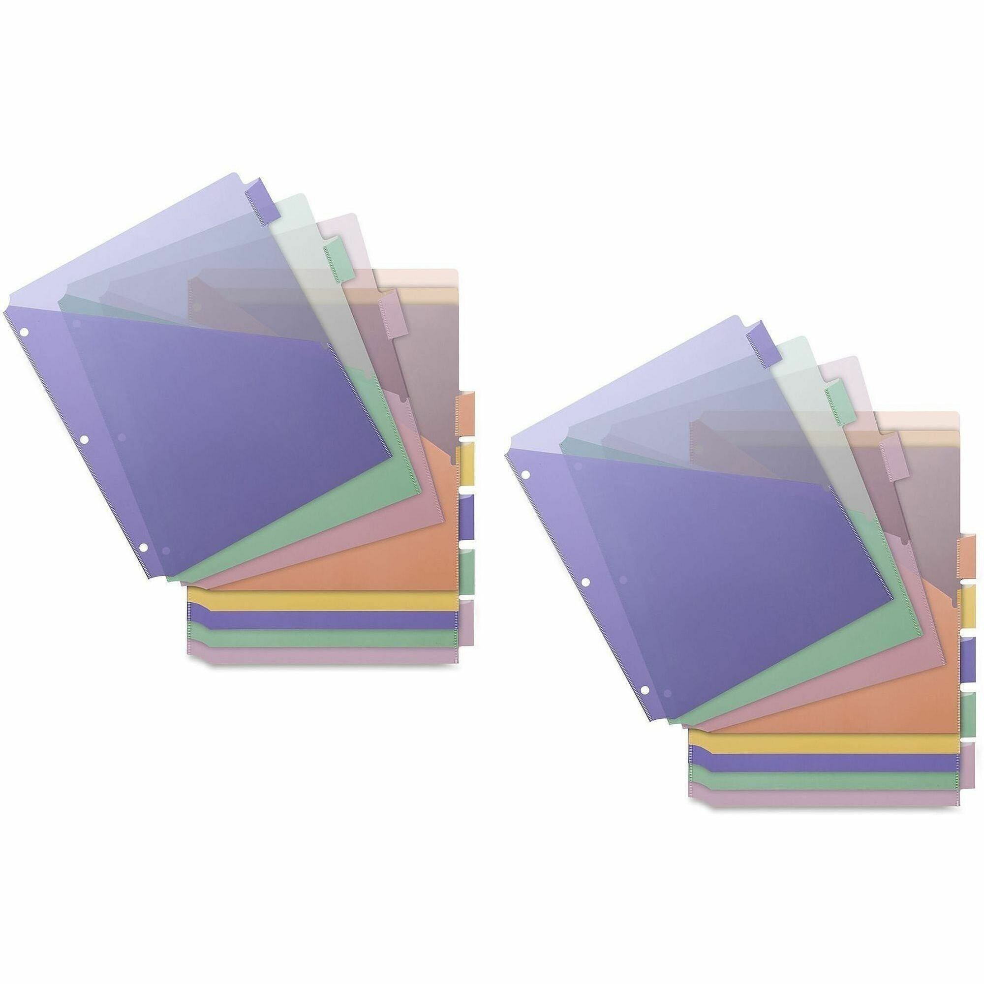 8 Print-on Tab(s) - 8.5" Divider Width x 11" Divider Length - Letter - Plastic Divider - Multicolor Tab(s) - Insertable - 8/Set - 24 / Carton