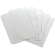 40 x Sheet Capacity - For Letter 8 1/2" x 11" Sheet - 3 x Holes - Rectangular - Clear - Polypropylene - 5 / Pack