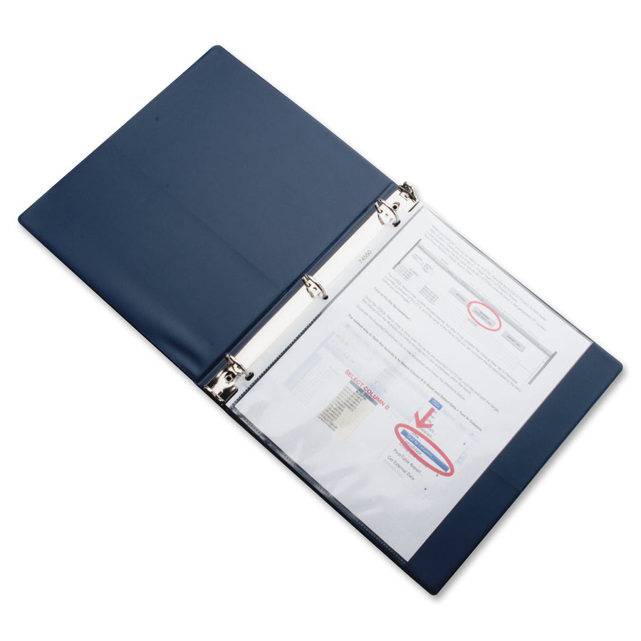 Business Source Sheet Protectors - 2.4 mil Thickness - For Letter 8 1/2" x 11" Sheet - 3 x Holes - Ring Binder - Top Loading - Rectangular - Clear - Polypropylene - 1 Pack
