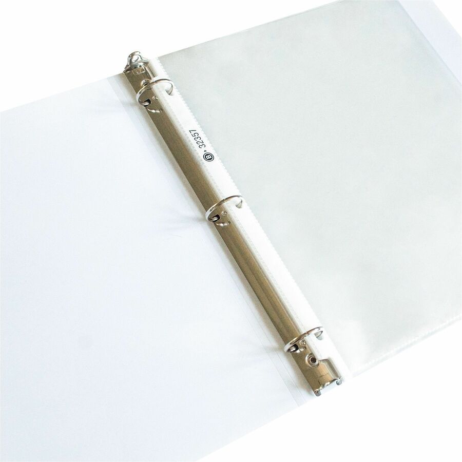 Business Source Sheet Protectors - 2.4 mil Thickness - For Letter 8 1/2" x 11" Sheet - 3 x Holes - Ring Binder - Top Loading - Rectangular - Clear - Polypropylene - 1 Pack