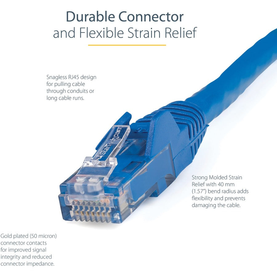StarTech.com 100 ft Blue Snagless Cat6 UTP Patch Cable