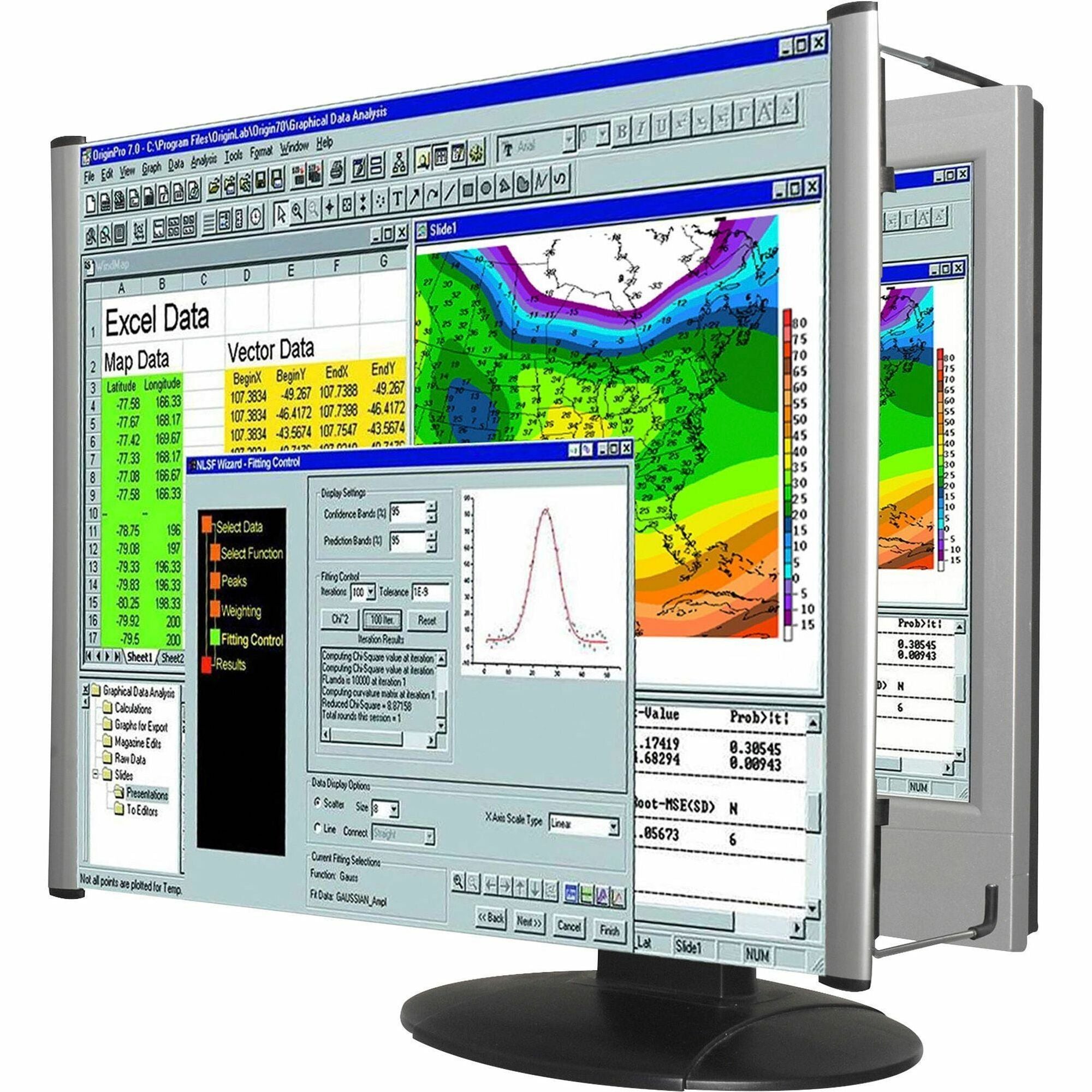 Kantek MaxView Monitor Magnifier Silver - For 19" Widescreen LCD Monitor - Acrylic - Anti-glare - 1 Each