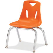 Berries® Stacking Chair with Chrome-Plated Legs - 10" Ht - Orange