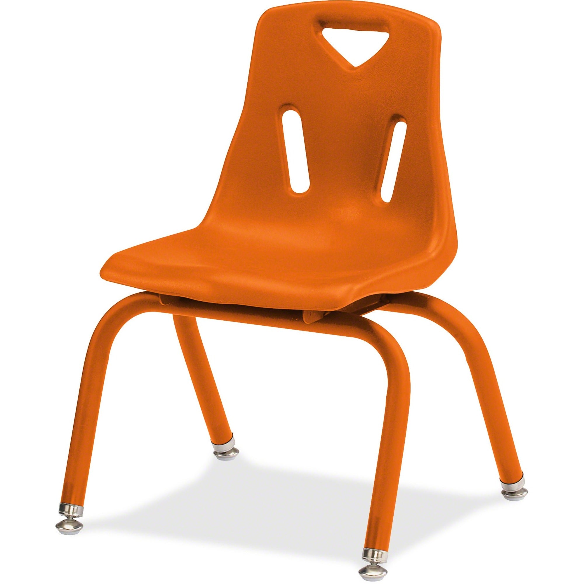 Berries® Stacking Chair with Powder-Coated Legs - 14" Ht - Orange