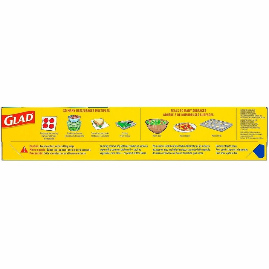 11.80" Width x 71.10 ft Length - Durable, Freezer Safe, Microwave Safe, Cutting Edge - Plastic - Clear - 1 Each