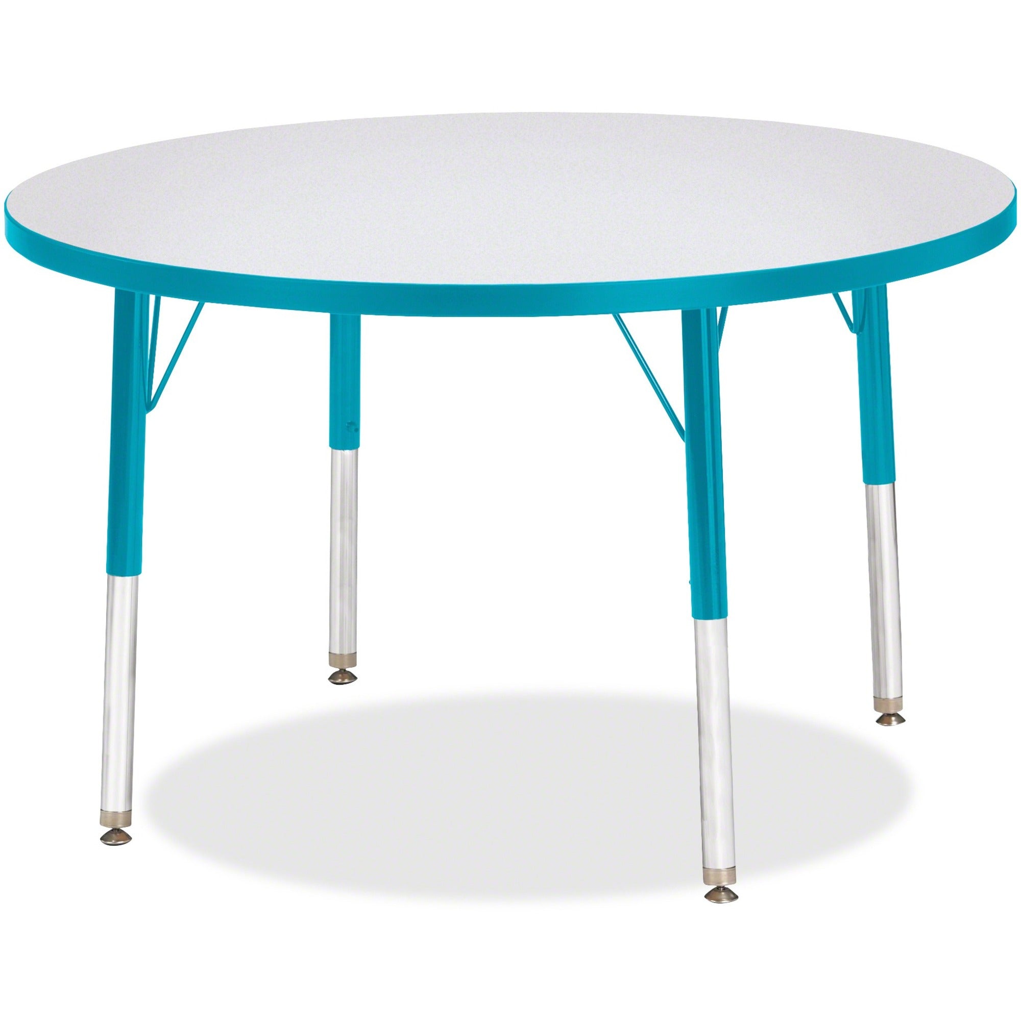 Berries® Round Activity Table - 36" Diameter, E-height - Freckled Gray/Teal/Gray