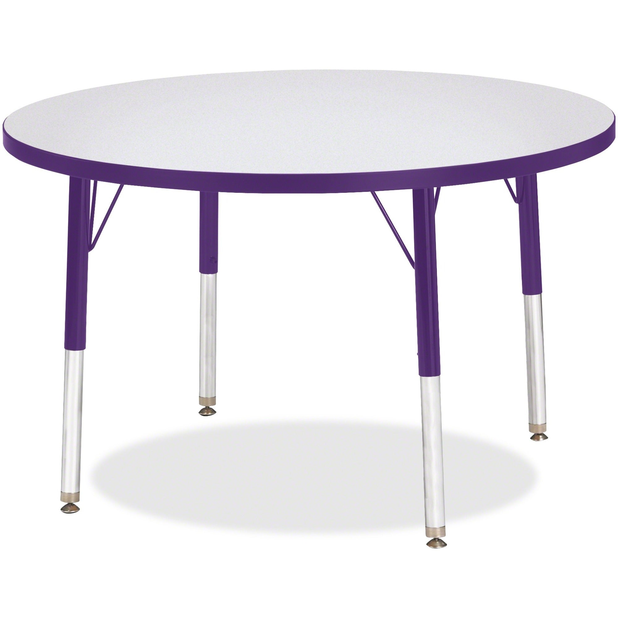 Berries® Round Activity Table - 36" Diameter, E-height - Freckled Gray/Purple/Gray