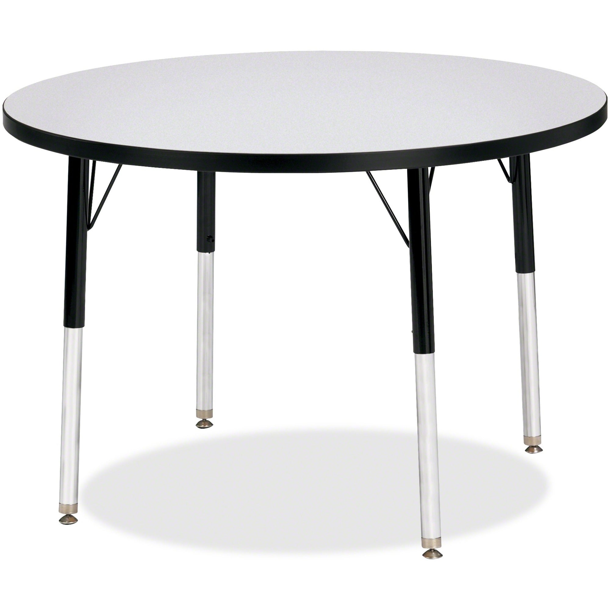 Berries® Round Activity Table - 36" Diameter, A-height - Freckled Gray/Black/Black