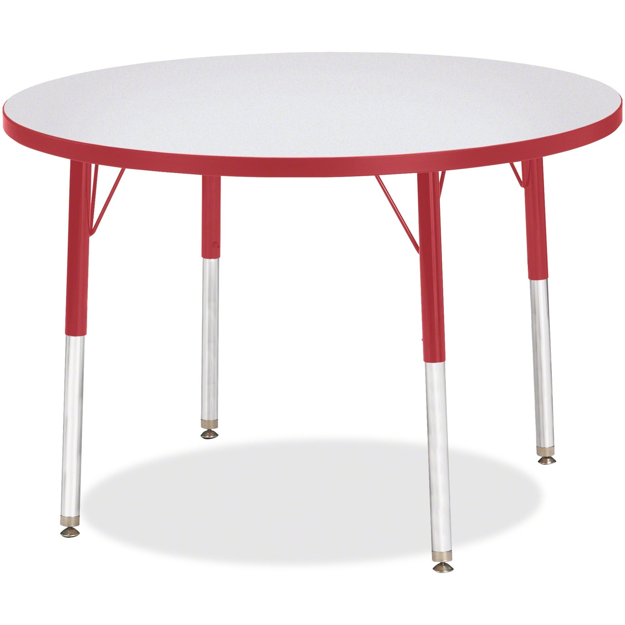 Berries® Round Activity Table - 36" Diameter, A-height - Freckled Gray/Red/Gray