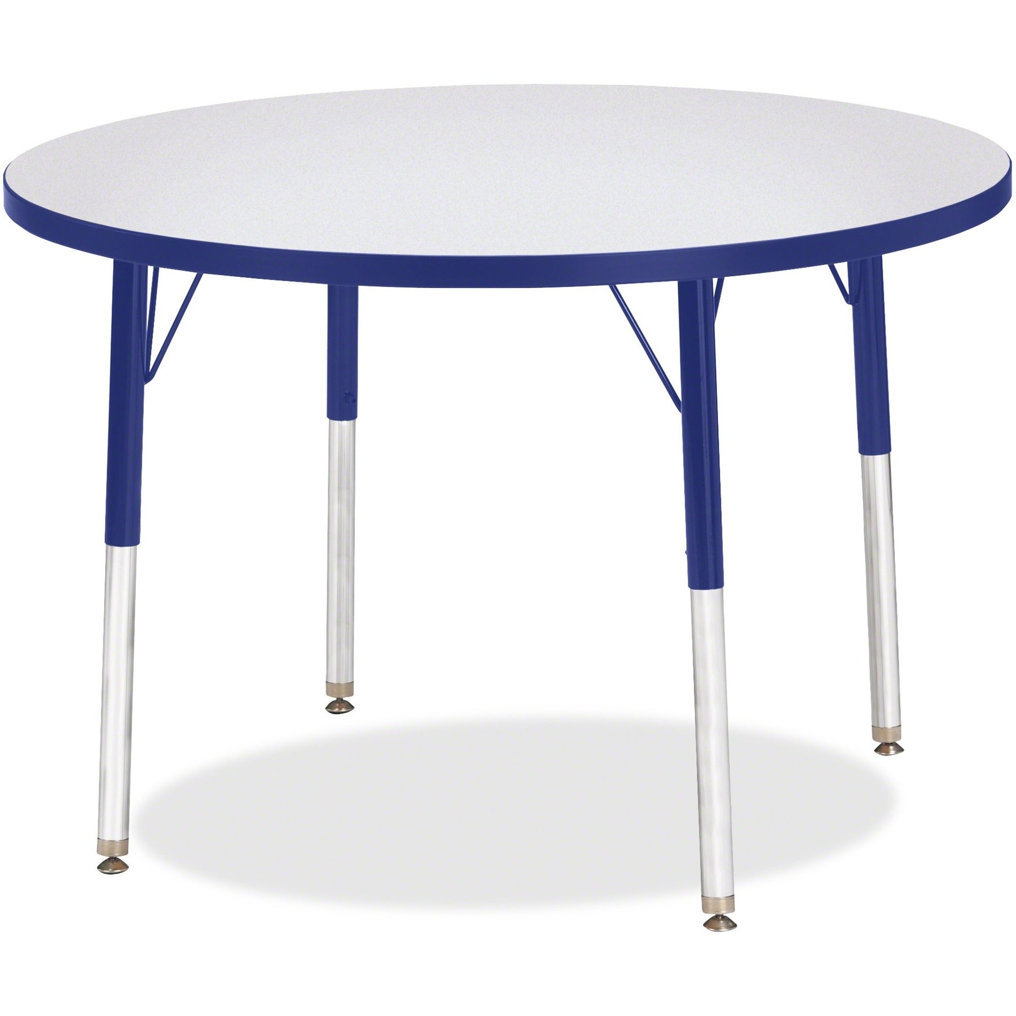 Berries® Round Activity Table - 36" Diameter, A-height - Freckled Gray/Blue/Gray