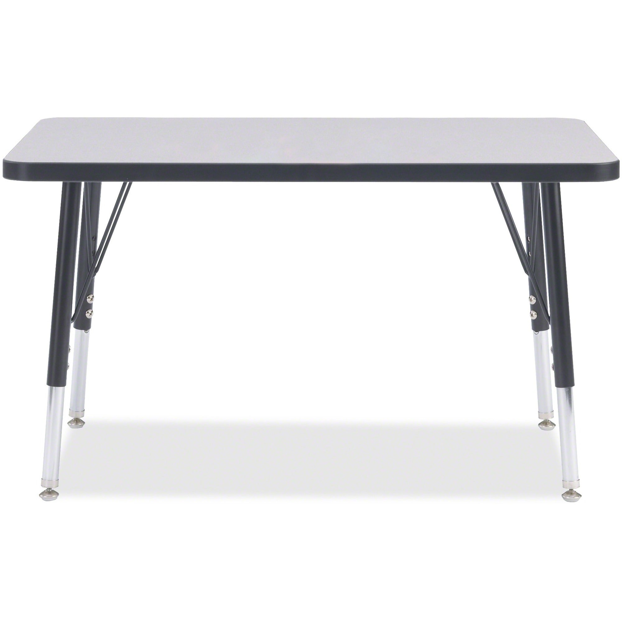 Berries® Rectangle Activity Table - 24" X 36", E-height - Freckled Gray/Black/Black